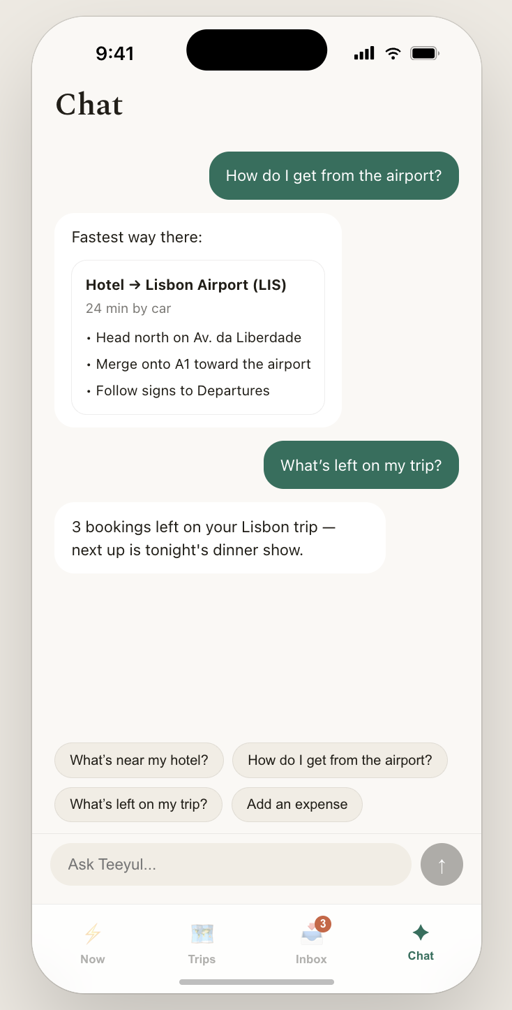 Teeyul chat assistant